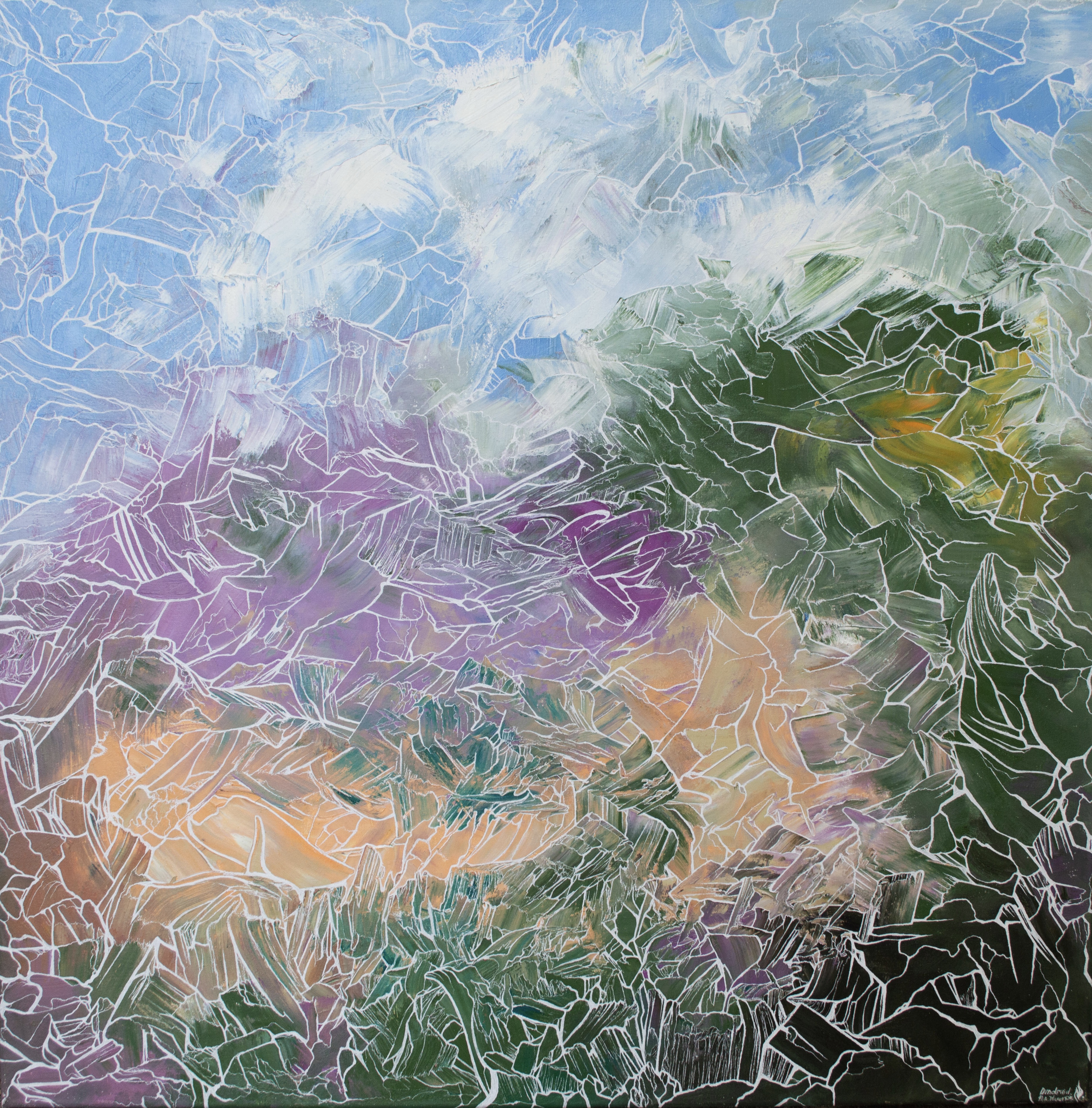 Daria Nikitiuk_Love, Rozy_2020.70x70cm, canvas,oil,pen